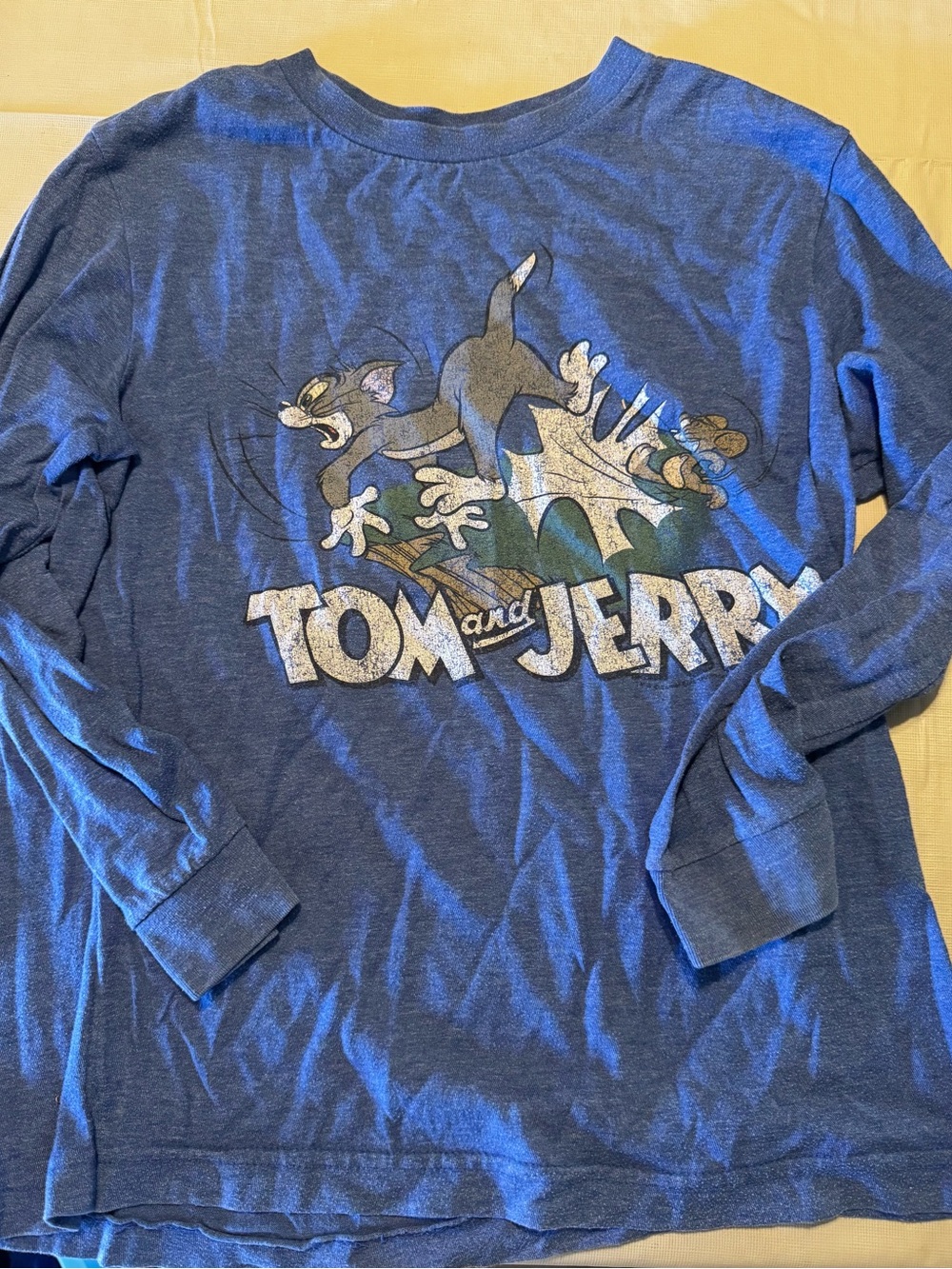 Old Navy Boys' Tom and Jerry Long-Sleeve Graphic Tee - Blue